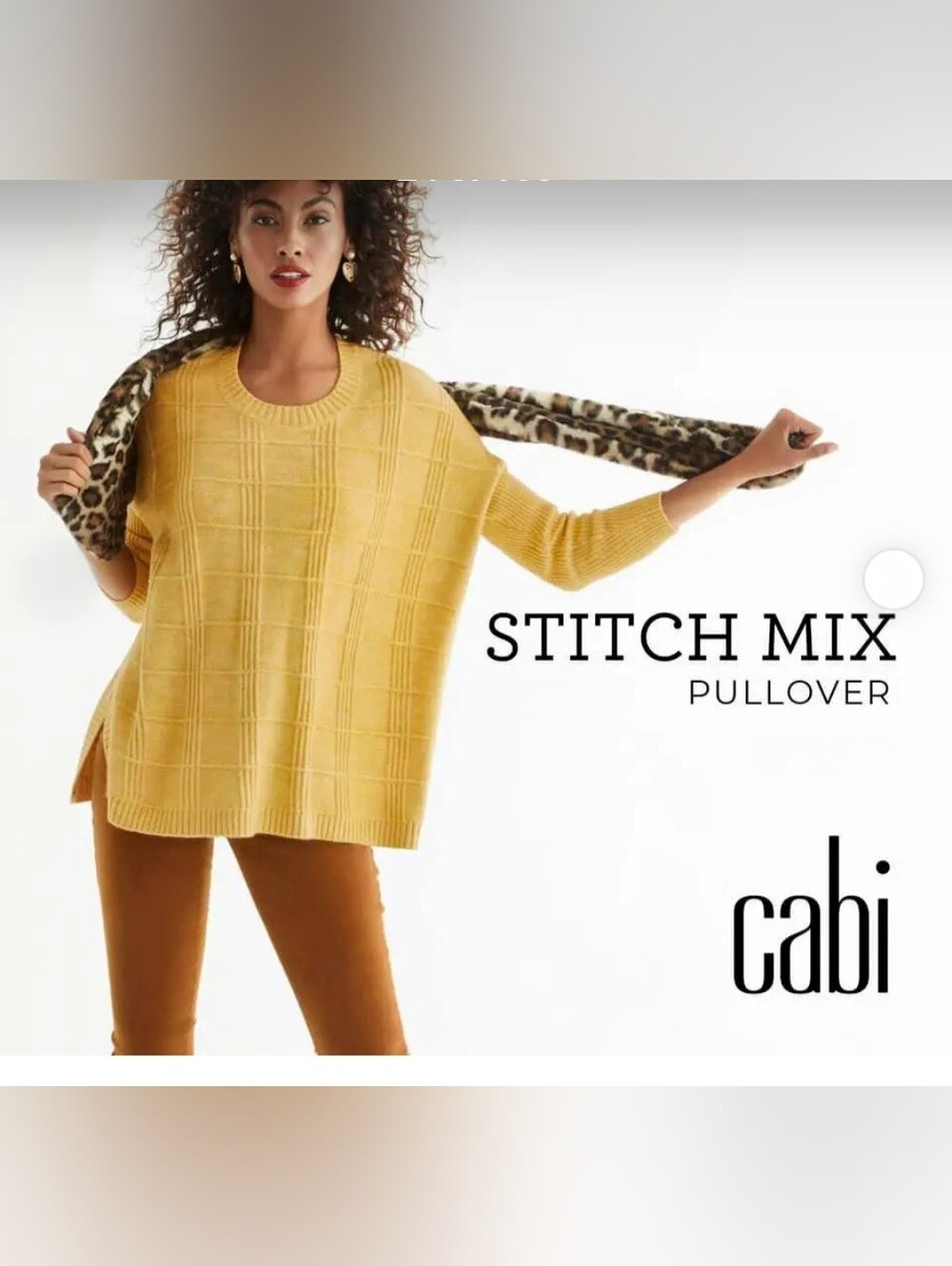 ✨️CAbi #4039 Stitch Mix Pullover Sz LG